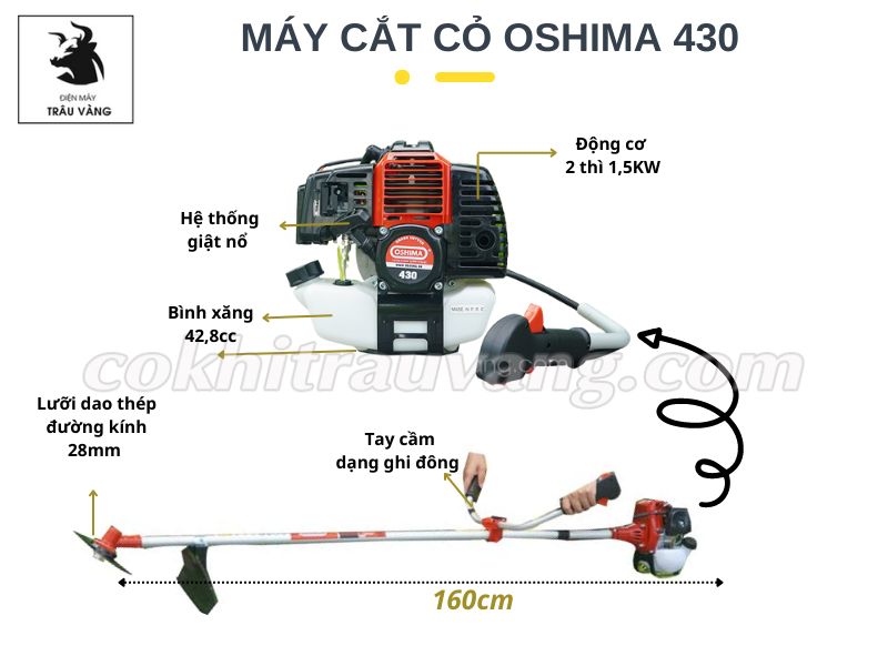 Máy cắt cỏ Oshima 430