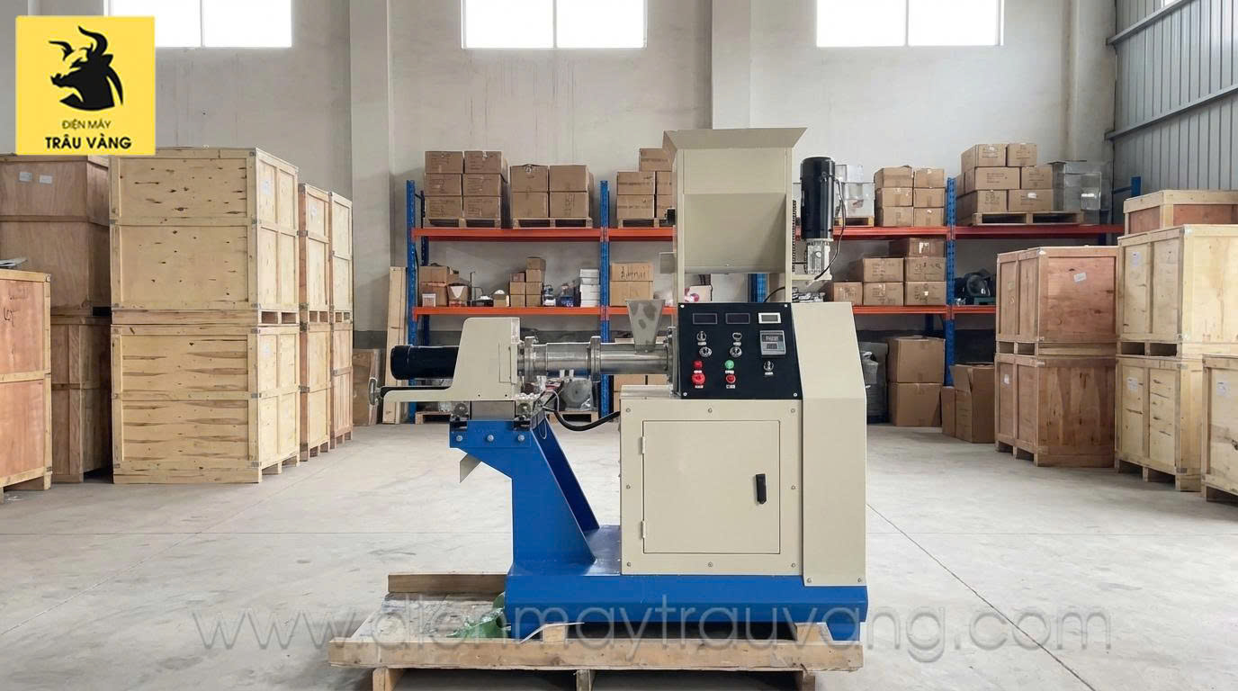 Máy ép cám viên nổi Trâu Vàng Máy ép cám viên nổi Trâu Vàng